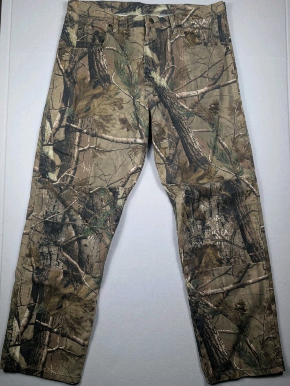 Vintage Wrangler Realtree Hardwoods Camo Jeans 38x32 Double Knee Hunting 97GR1HH